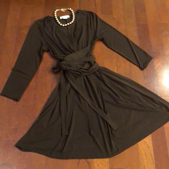 MICHAEL by Michael Kors Chocolate Wrap Dress - Picture 2 of 8